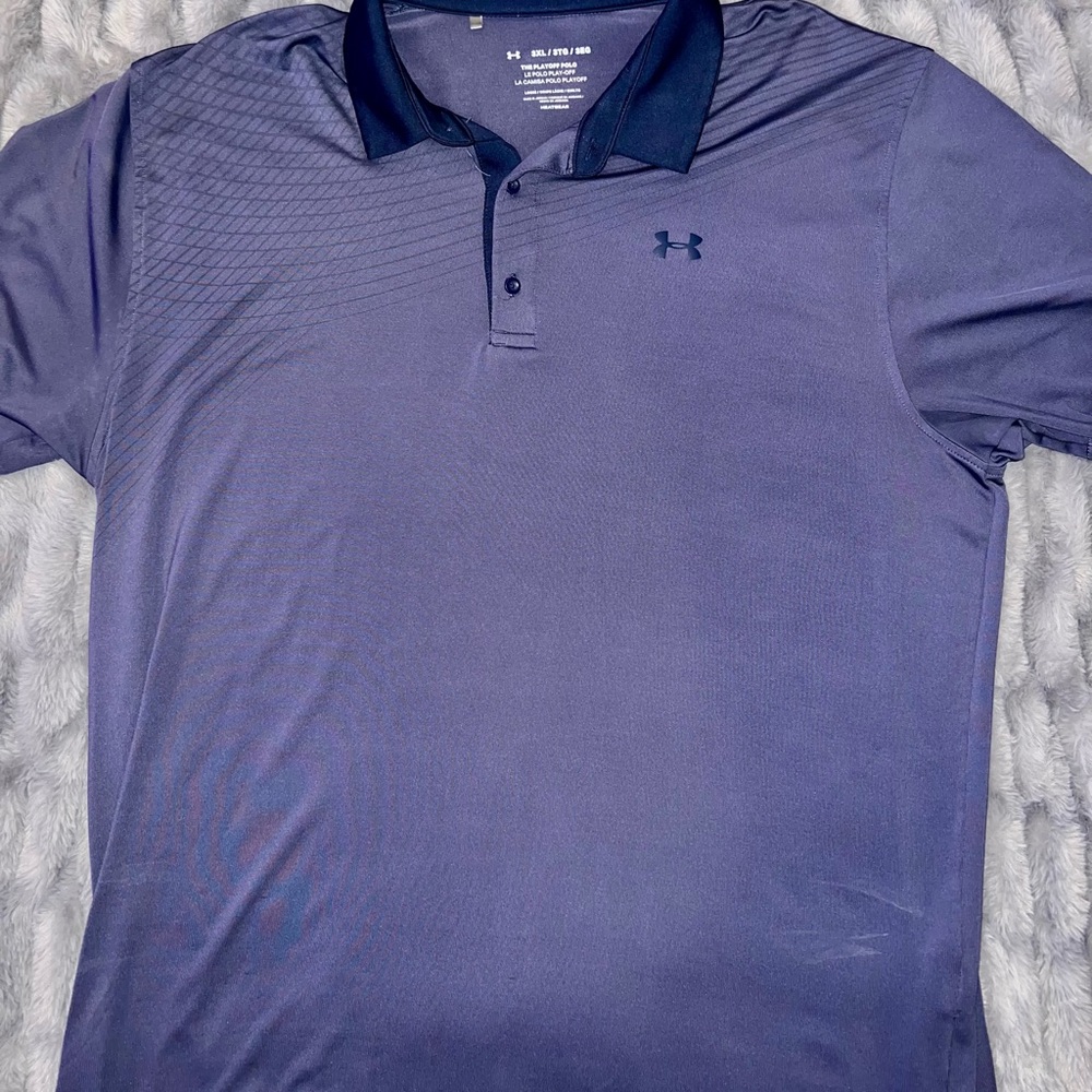 Under Armour Playoff Polo Men's Navy with light striping 3Xl